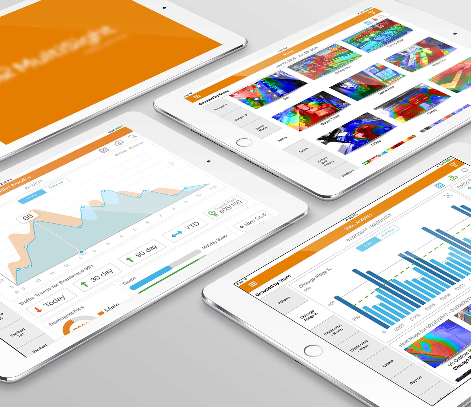 Image of data dashboards on iPads